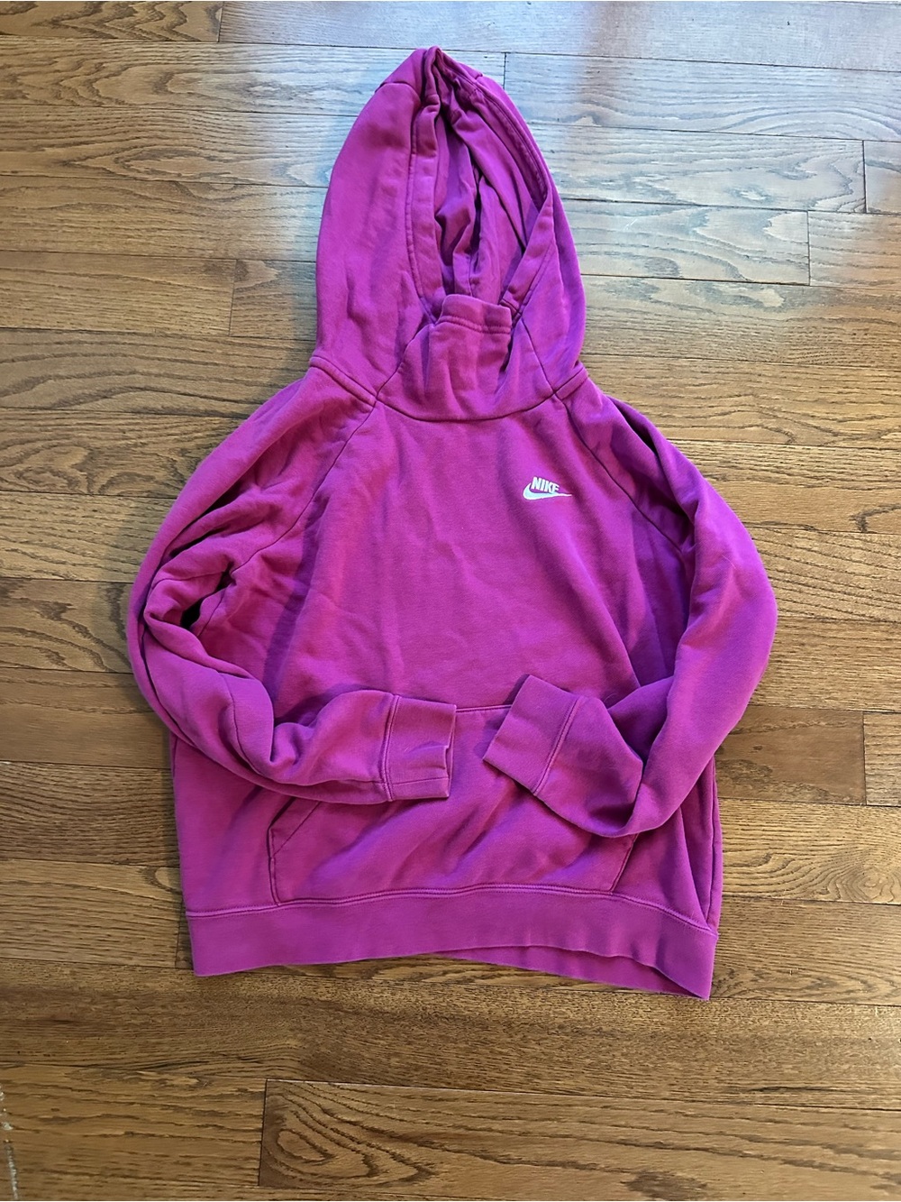 Nike Cowl Neck Hoodie Womens Small Pink Pullover Sweatshirt Fleece Active Lounge